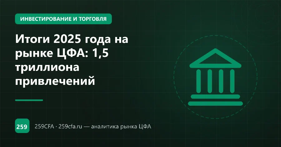 Итоги 2025 года на рынке ЦФА: 1,5 триллиона привлечений