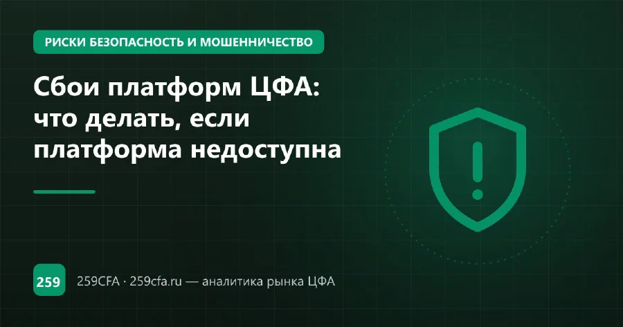 Сбои платформ ЦФА: что делать, если платформа недоступна