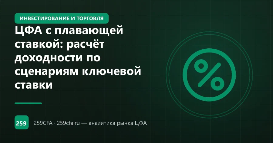 ЦФА с плавающей ставкой: расчёт доходности по сценариям ключевой ставки