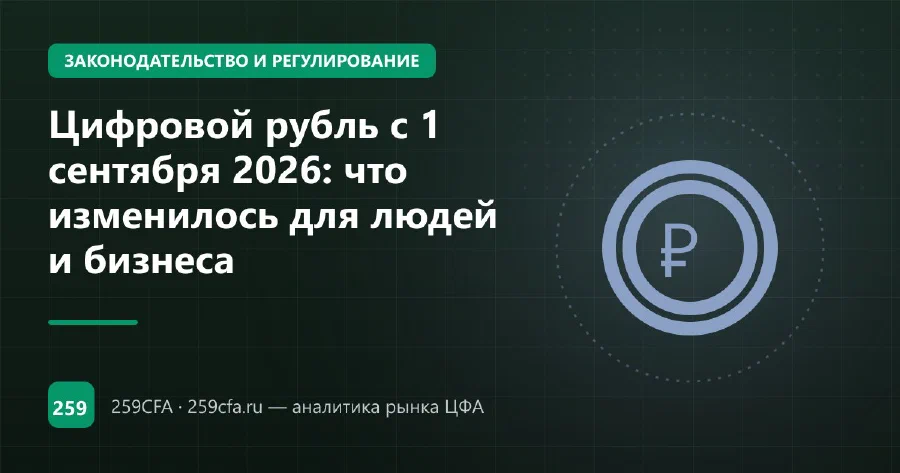 Цифровой рубль с 1 сентября 2026: что изменилось для людей и бизнеса