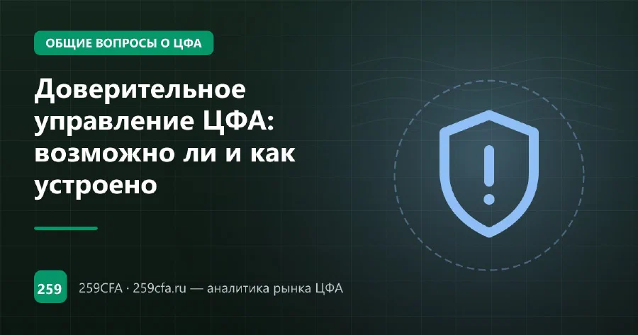 Доверительное управление ЦФА: возможно ли и как устроено
