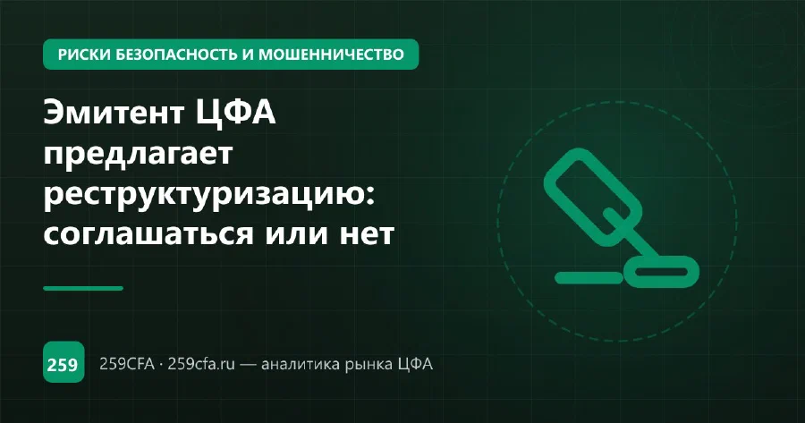 Эмитент ЦФА предлагает реструктуризацию: соглашаться или нет