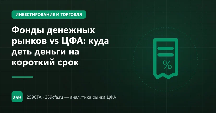 Фонды денежных рынков vs ЦФА: куда деть деньги на короткий срок