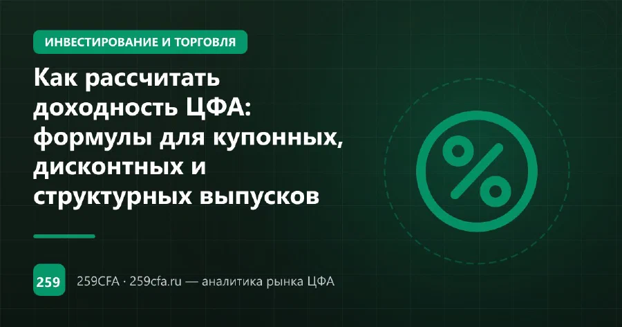 Как рассчитать доходность ЦФА: формулы для купонных, дисконтных и структурных выпусков