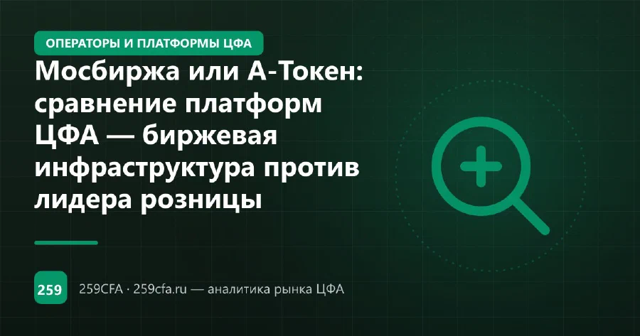 Мосбиржа или А-Токен: сравнение платформ ЦФА — биржевая инфраструктура против лидера розницы