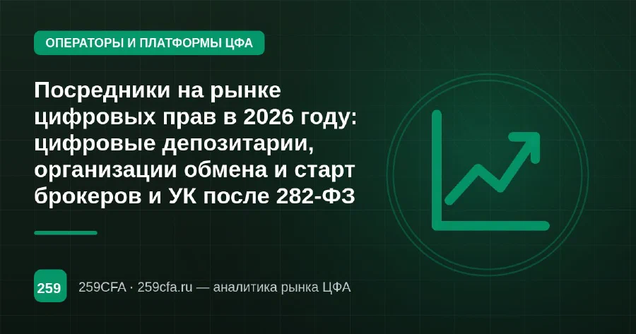 Посредники на рынке цифровых прав в 2026: депозитарии, организации обмена, брокеры и УК после 282-ФЗ