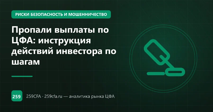 Пропали выплаты по ЦФА: инструкция действий инвестора по шагам