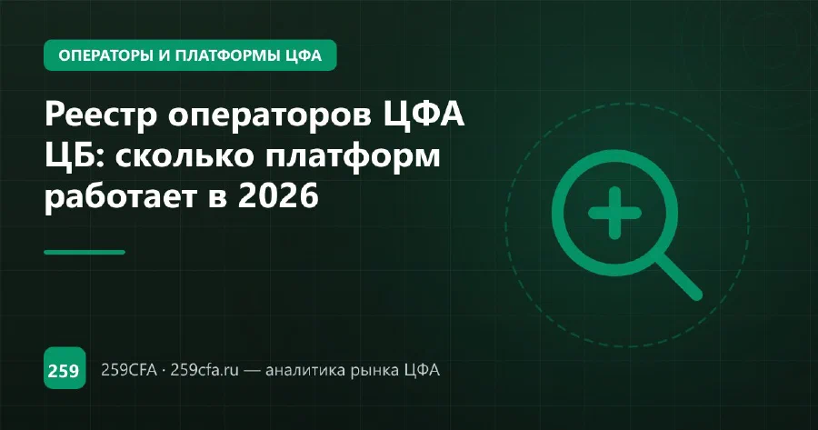 Реестр операторов ЦФА ЦБ: сколько платформ работает в 2026