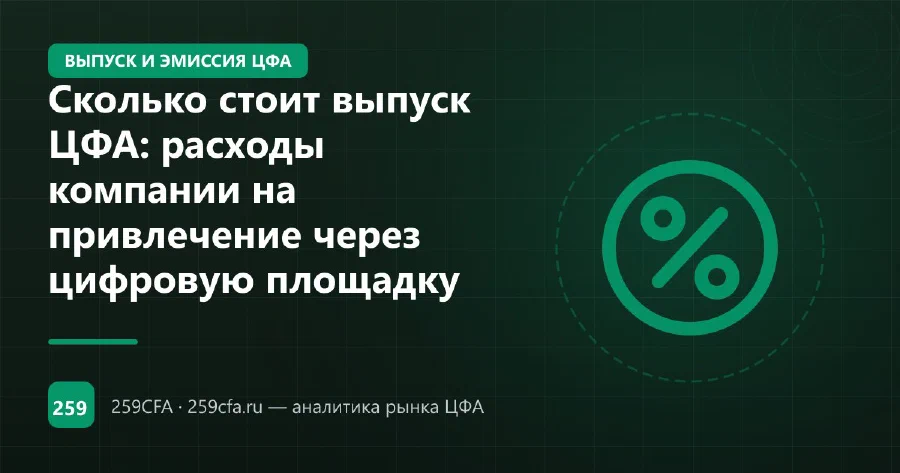 Сколько стоит выпуск ЦФА: расходы компании на привлечение через цифровую площадку
