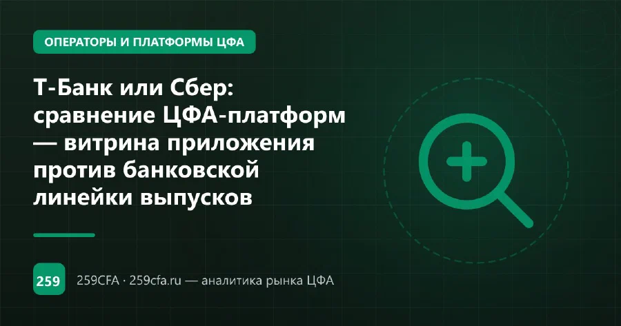 Т-Банк или Сбер: сравнение ЦФА-платформ — витрина приложения против банковской линейки выпусков
