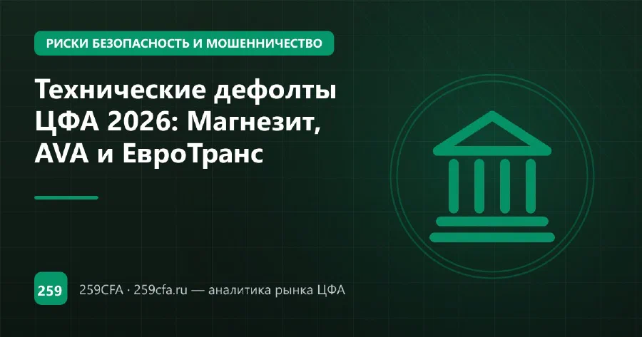 Технические дефолты ЦФА 2026: Магнезит, AVA и ЕвроТранс